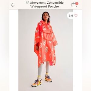 Free people foldable rain poncho